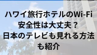 ハワイ旅行ホテルのWi-Fi安全性は大丈夫？日本のテレビも見れる方法も紹介